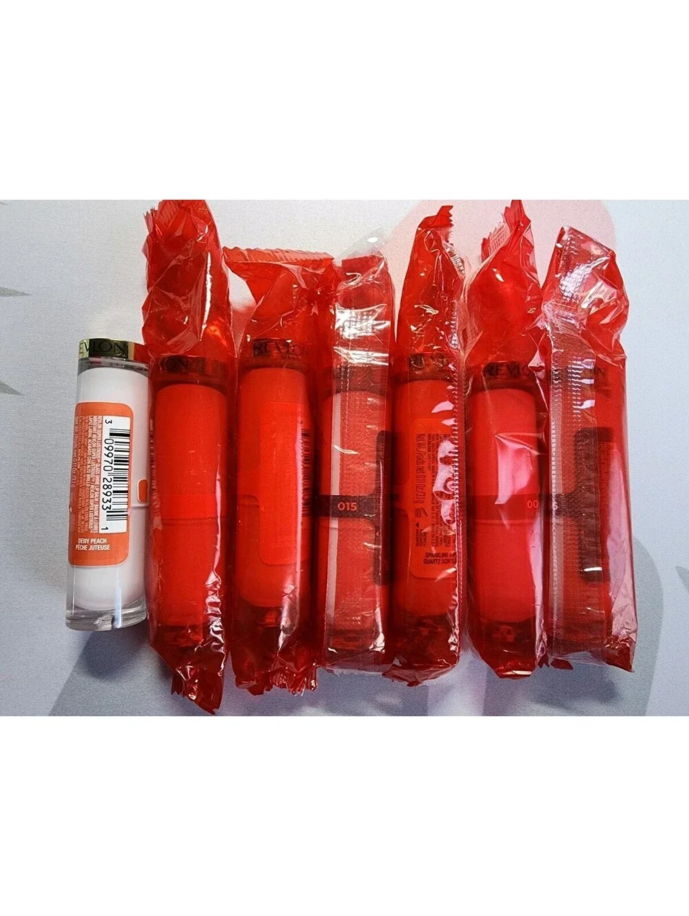 REVLON - Super Lustrous Glass Shine Balm - Set Of 7 Red, Pink, Purple, Peach